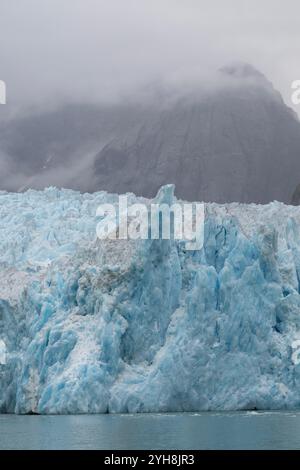 Alaska, baie LeConte, glacier LeConte. Face du glacier. Banque D'Images