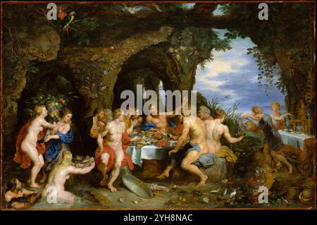 Titre : la fête de Acheloüs artiste : Peter Paul Rubens et Jan Brueghel L'aîné année : CA. 1615 médium : huile sur bois dimensions : 108 x 163,8 cm emplacement : le Metropolitan Museum of Art Banque D'Images