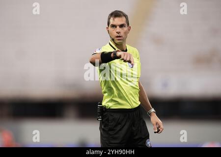 Firenze, Italie. 10 novembre 2024. L'arbitre Luca Zufferli crie des instructions aux joueurs lors du match Serie A Enilive 2024/2025 entre la Fiorentina et Vérone - Serie A Enilive au stade Artemio franchi - Sport, Football - Florence, Italie - dimanche 10 novembre 2024 (photo Massimo Paolone/LaPresse) crédit : LaPresse/Alamy Live News Banque D'Images