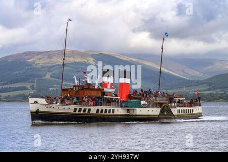 Le PS Waverley excursions de Waverley, le seul bateau à aubes en mer au monde. Banque D'Images