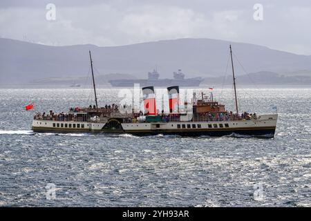 Le PS Waverley excursions de Waverley, le seul bateau à aubes en mer au monde. Banque D'Images