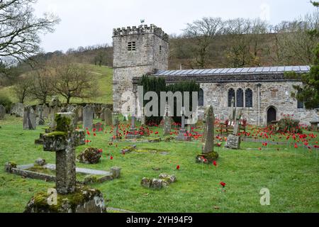 Église St Michael and All Angels, Hubberholme, Yorkshire Dales, Yorkshire, Angleterre, ROYAUME-UNI Banque D'Images