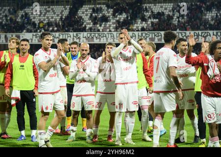 SSC Bari se réjouit de la et de la Serie B BKT entre US Salernitana 1919 vs SSC Bari au stade Arechi Banque D'Images