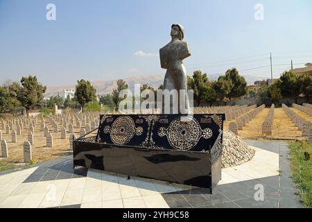Monument du génocide dans le cimetière de Halabja Banque D'Images