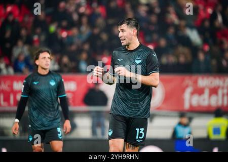 Monza, Italie. 10 novembre 2024. Alessio Romagnoli (SS Lazio) lors du championnat italien Serie A match de football entre AC Monza et SS Lazio le 10 novembre 2024 au U-Power Stadium de Monza, Italie - photo Morgese-Rossini/DPPI crédit : DPPI Media/Alamy Live News Banque D'Images