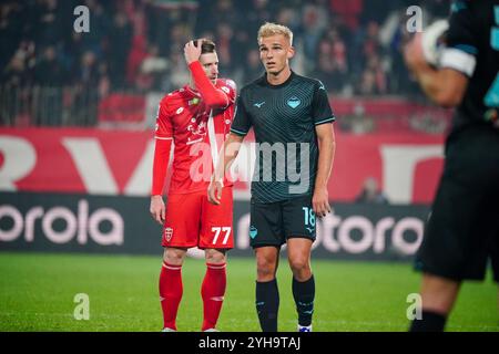 Monza, Italie. 10 novembre 2024. Gustav Isaksen (SS Lazio) lors du championnat italien Serie A match de football entre l'AC Monza et le SS Lazio le 10 novembre 2024 au stade U-Power de Monza, en Italie. Crédit : Luca Rossini/E-Mage/Alamy Live News crédit : Luca Rossini/E-Mage/Alamy Live News Banque D'Images