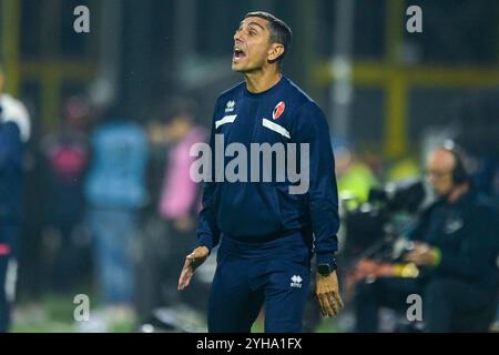 Salerne, Italie. 10 novembre 2024. Moreno Longo entraîneur-chef de la SSC Bari lors du match de Serie B entre l'US Salernitana et la SSC Bari au Stadio Arechi, Salerne, Italie, le 10 novembre 2024. Crédit : Nicola Ianuale/Alamy Live News Banque D'Images