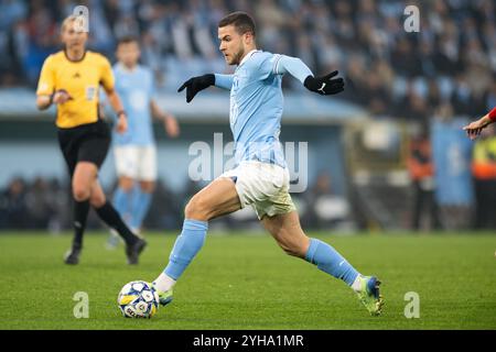 Malmoe, Suède. 10 novembre 2024. Busanello (25) de Malmoe FF vu lors du match Allsvenskan entre Malmoe FF et Brommapojkarna à Eleda Stadion à Malmoe crédit : Gonzales photo/Alamy Live News Banque D'Images