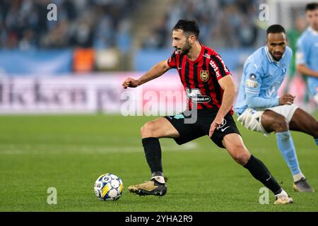 Malmoe, Suède. 10 novembre 2024. André Calisir de Brommapojkarna vu lors du match Allsvenskan entre Malmoe FF et Brommapojkarna à Eleda Stadion à Malmoe crédit : Gonzales photo/Alamy Live News Banque D'Images