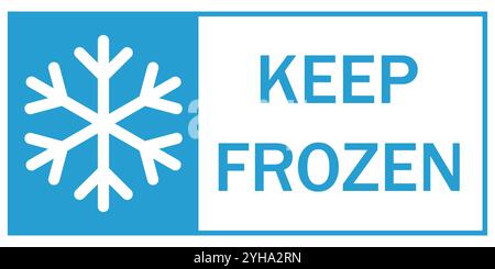 Conserver l'étiquette congelée. Conservez l'autocollant gelé Illustration de Vecteur