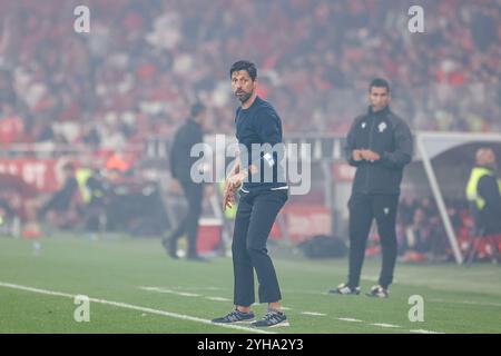Portugal. 10 novembre 2024. Vítor Bruno entraîneur-chef du FC Porto lors du match Liga Portugal Betclic entre SL Benfica et FC Porto à l'Estadio da Luz le 10 novembre 2024 à Lisbonne, Portugal. Liga Portugal Betclic - SL Benfica vs FC Porto (Valter Gouveia/SPP) crédit : SPP Sport Press photo. /Alamy Live News Banque D'Images