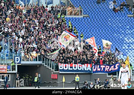 Rome, Italie. 10 novembre 2024, stade Olimpico, Rome, Italie ; Serie A EniLive Football ; Roma versus Bologne ; Bologne's supporters Credit : Roberto Ramaccia/Alamy Live News Banque D'Images