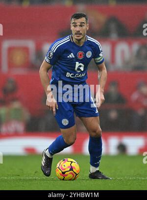 Manchester, Royaume-Uni. 10 novembre 2024. Harry Winks de Leicester City lors du match de premier League à Old Trafford, Manchester. Le crédit photo devrait se lire : Anna Gowthorpe/Sportimage crédit : Sportimage Ltd/Alamy Live News Banque D'Images