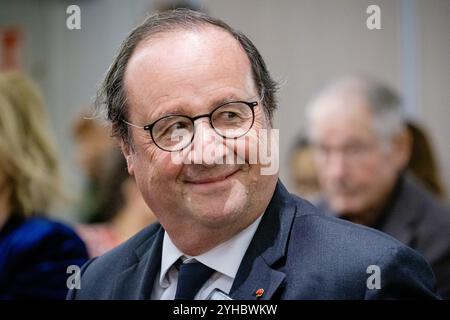 François Hollande, ancien président de la République française, lors de la réunion d'automne du Parti socialiste. Banque D'Images