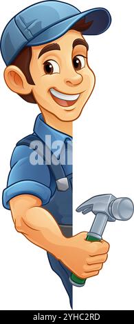 Marteau menuisier Construction Builder Handyman Illustration de Vecteur