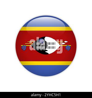 Marquer le bouton Eswatini Illustration de Vecteur