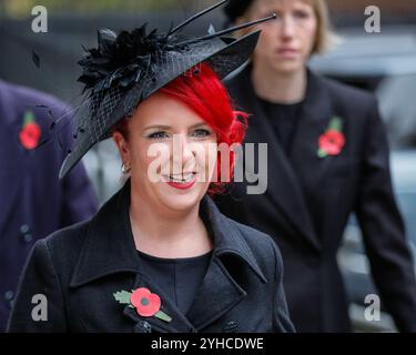 Downing Street, Londres, Royaume-Uni. 10 novembre 2024. Louise Haigh, secrétaire aux Transports, députée Sheffield Heeley. Des politiciens, y compris d'anciens premiers ministres, sont vus marcher dans Downing Street pour la cérémonie du dimanche du souvenir à Whitehall à Westminster. Crédit : Imageplotter/Alamy Live News Banque D'Images