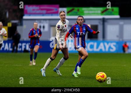 Shanade Hopcroft de Crystal Palace lors du match de Super League féminine de Barclays entre Crystal Palace et Everton au VBS Community Stadium sur Novembe Banque D'Images