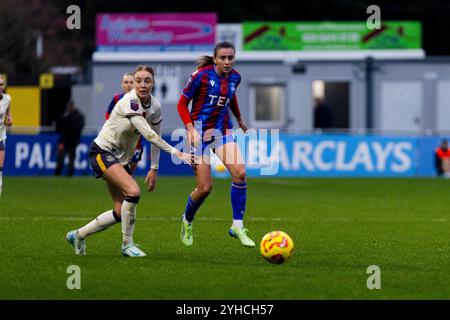 Shanade Hopcroft de Crystal Palace lors du match de Super League féminine de Barclays entre Crystal Palace et Everton au VBS Community Stadium sur Novembe Banque D'Images