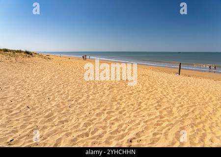 Der Strand plage des Chardons à L'Aiguillon-la-Presqu'ile, Frankreich | plage des Chardons à L'Aiguillon-la-Presqu'ile, France Banque D'Images