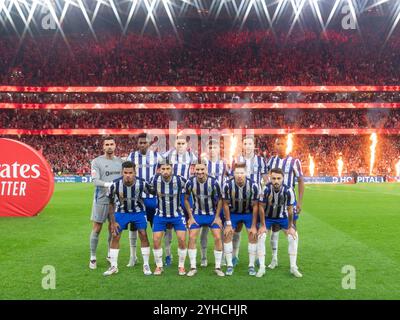 10 novembre 2024. Lisbonne, Portugal. Porto équipe de départ pour le match de la Journée 11 de Liga Portugal Betclic, SL Benfica vs FC Porto crédit : Alexandre de Sousa/Alamy Live News Banque D'Images