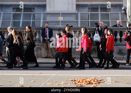 Cénotaphe, Londres, Royaume-Uni. 11 novembre 2024. Le service annuel du souvenir au cénotaphe à 11h le 11 novembre. Credit : Matthew Chattle/Alamy Live News Banque D'Images
