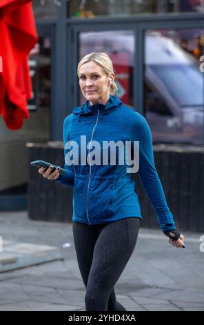 Londres, Royaume-Uni. 11 novembre 2024. Jenni Falconer est vu quitter Global Radio Credit : Richard Lincoln/Alamy Live News Banque D'Images