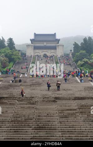 Mausolée du Dr Sun Yat-sen, Nanjing, province du Jiangsu, Chine, Asie Banque D'Images