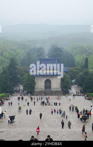 Mausolée du Dr Sun Yat-sen, Nanjing, province du Jiangsu, Chine, Asie Banque D'Images