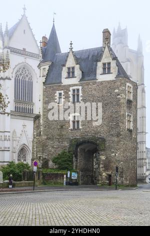 Ancienne porte Saint Pierre, derrière la cathédrale Saint Pierre et Saint Paul, Nantes, Loire-Atlantique, pays de la Loire, France Banque D'Images