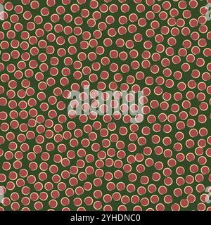 Fond de modèle sans couture de vecteur de texture de baies rouges dessiné à la main. Toile de fond rouge vert dense de baies festives. Partout dans l'impression pour l'emballage, le Web, l'impression Illustration de Vecteur