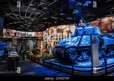 FORT BELVOIR, Virginie — L'exposition de chars M4 Sherman au Musée national de l'armée des États-Unis présente le Cobra King, le char historique Banque D'Images