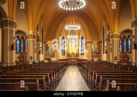 Cathédrale de Pierre intérieur (Catedral de Pedra) - Eglise notre-Dame de Lourdes - Canela, Rio Grande do Sul, Brésil Banque D'Images