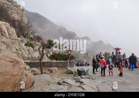 MT. Taishan, Taian, province de Shandong, Chine, Asie Banque D'Images