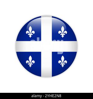 Bouton drapeau du Québec Illustration de Vecteur