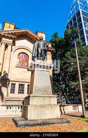 La statue du lieutenant-général Sir Richard Bourke à Sydney, en Australie. Il est gouverneur de Nouvelle-Galles du Sud de 1831 à 1837. Banque D'Images