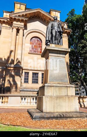La statue du lieutenant-général Sir Richard Bourke à Sydney, en Australie. Il est gouverneur de Nouvelle-Galles du Sud de 1831 à 1837. Banque D'Images