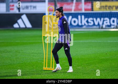 Francfort-sur-le-main, Allemagne. 11 novembre 2024. Leroy Sane (Deutschland), GER, formation, DFB Fussball Herren Nationalmannschaft Deutschland, AM DFB-Campus à Francfort-sur-le-main, 11.11.2024. Foto : Eibner-Pressefoto/Florian Wiegand crédit : dpa/Alamy Live News Banque D'Images