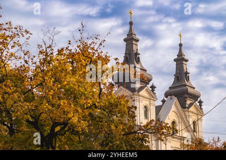 Lviv, Ukraine - 26 octobre 2024 : Eglise des Carmélites, Eglise Michel l'Archange Banque D'Images