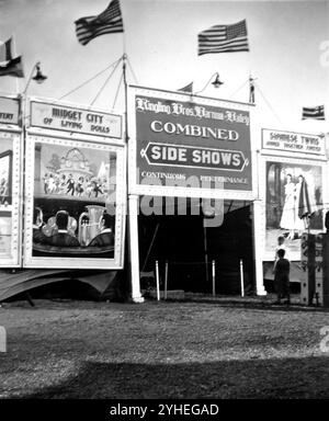 Entrée Sideshow pour Ringling Bros Barnum et Bailey Circus, CA. 1950s. Banque D'Images