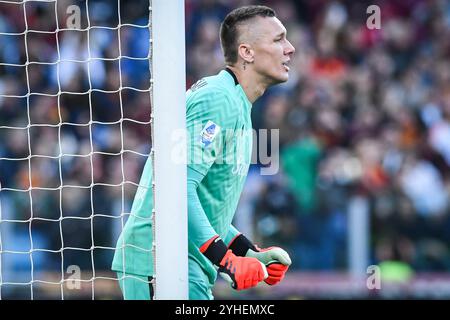 Rome, Italie. 10 novembre 2024. Lukasz SKORUPSKI de Bologne lors du championnat italien Serie A match de football entre L'AS Roma et le Bologna FC le 10 novembre 2024 au Stadio Olimpico à Rome, Italie - photo Matthieu Mirville (M Insabato)/DPPI crédit : DPPI Media/Alamy Live News Banque D'Images