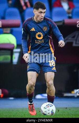 Rome, Italie. 10 novembre 2024. Matias SOULE de L'AS Roma lors du championnat italien Serie A match de football entre L'AS Roma et le Bologna FC le 10 novembre 2024 au Stadio Olimpico à Rome, Italie - photo Matthieu Mirville (M Insabato)/DPPI crédit : DPPI Media/Alamy Live News Banque D'Images