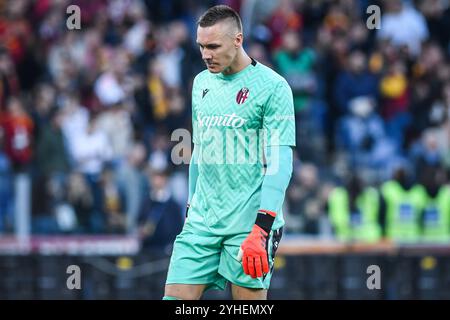 Rome, Italie. 10 novembre 2024. Lukasz SKORUPSKI de Bologne lors du championnat italien Serie A match de football entre L'AS Roma et le Bologna FC le 10 novembre 2024 au Stadio Olimpico à Rome, Italie - photo Matthieu Mirville (M Insabato)/DPPI crédit : DPPI Media/Alamy Live News Banque D'Images