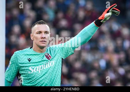 Rome, Italie, Italie. 10 novembre 2024. Lukasz SKORUPSKI de Bologne lors du match de Serie A entre L'AS Roma et le Bologna FC au Stadio Olimpico le 10 novembre 2024 à Rome, Italie. (Crédit image : © Matthieu Mirville/ZUMA Press Wire) USAGE ÉDITORIAL SEULEMENT! Non destiné à UN USAGE commercial ! Banque D'Images