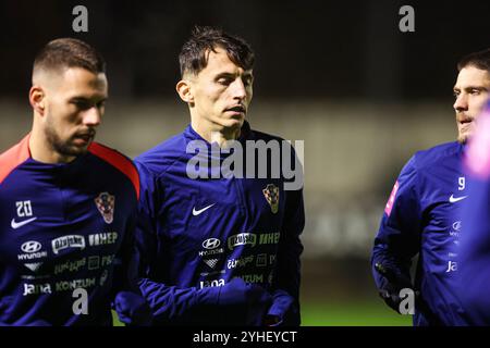 Zagreb, Croatie. 11 novembre 2024. Joueur de Croatie Ante Budimir lors de la session d'entraînement de l'équipe nationale croate de football avant le match de la Ligue des Nations contre l'Écosse. Photo : Luka Stanzl/PIXSELL crédit : Pixsell/Alamy Live News Banque D'Images