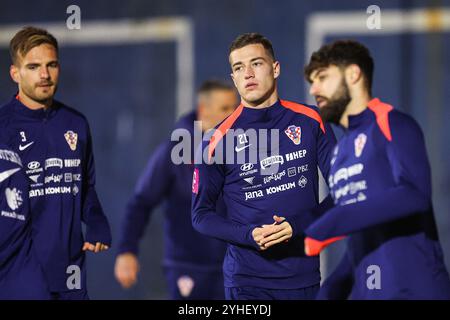 Zagreb, Croatie. 11 novembre 2024. Joueur de Croatie Luka Sucic lors de la session d'entraînement de l'équipe nationale croate de football avant le match de la Ligue des Nations contre l'Écosse. Photo : Luka Stanzl/PIXSELL crédit : Pixsell/Alamy Live News Banque D'Images