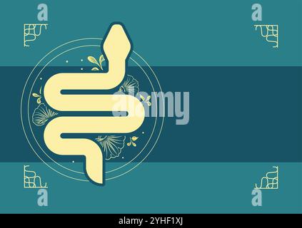 serpent chinois, nouvel an chinois, année du serpent Illustration de Vecteur