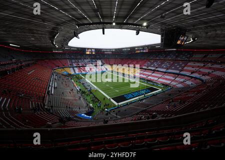 Munich, Allemagne. 10 novembre 2024. Football américain, NFL, Carolina Panthers - New York Giants, Journée 10, main Round à l'Allianz Arena : l'Allianz Arena avant le match. Crédit : Sven Hoppe/dpa/Alamy Live News Banque D'Images