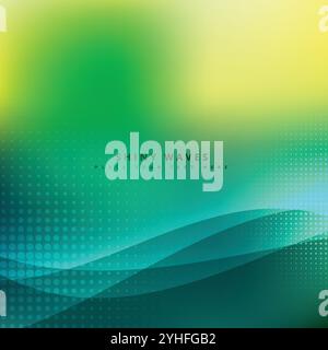 fond ondulé avec demi-teintes Illustration de Vecteur