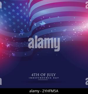 Fond beau drapeau américain Illustration de Vecteur